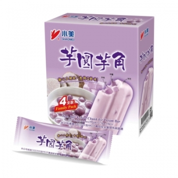 XIAOMEI Taro Ball & Taro Chuck Ice Cream Bar  Ice Pop 4pc